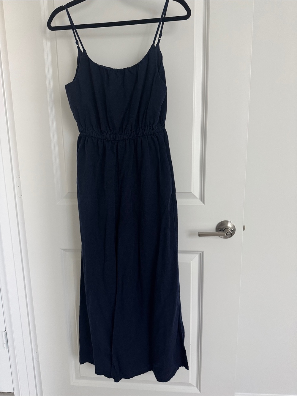 Haute Hippie Navy Spaghetti-Strap Maxi Jumpsuit